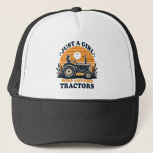 Gewoon meisje dat houdt van tractoren liefhebber trucker pet