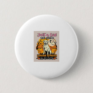 Gewoon meisje dat Labrador Retriever Halloween W l Ronde Button 5,7 Cm