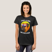 Gewoon meisje dat van Boxers houdt, Engelse hond T-shirt (Voorkant volledig)