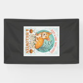 Gewoon Meisje Dat Van Corgi Halloween Pompoenen Vl Spandoek (Horizontaal)