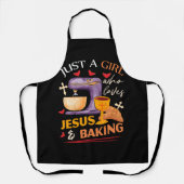 Gewoon meisje dat van Jezus houdt en Christelijke  Schort (Voorkant)