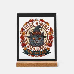 Gewoon Meisje Dat Van Katten Houdt Halloween Heks  Acryl Bord