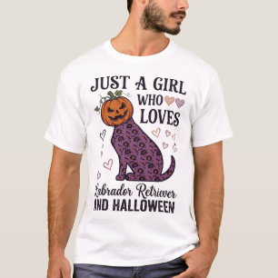 Gewoon Meisje Dat Van Labrador Retriever Halloween T-shirt