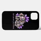 Gewoon meisje dat van olifanten houdt, veegt diere Case-Mate iPhone case (Achterkant (horizontaal))