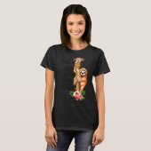 Gewoon meisje dat van Sloths Floral houdt T-shirt (Voorkant volledig)