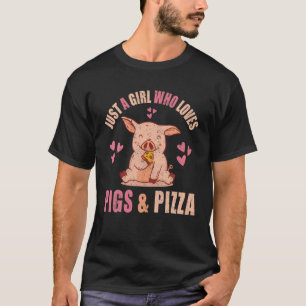 Gewoon meisje dat van varkens houdt t-shirt