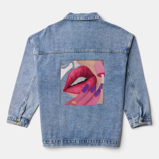 Gewoon meisje denim jacket (Achterkant)