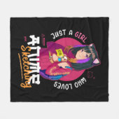 Gewoon meisje houdt van Anime Sketching Ramen Mang Fleece Deken (Voorkant (Horizontaal))