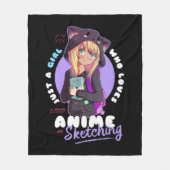 Gewoon meisje houdt van Anime Sketching Ramen Mang Fleece Deken (Voorkant)