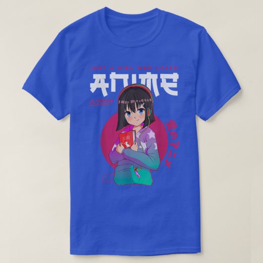 Gewoon meisje houdt van Anime Sketching Ramen Mang T-shirt (Design voorkant)
