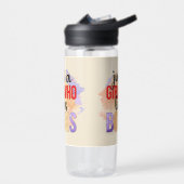 gewoon meisje houdt van boeken met kunst waterfles (Links)