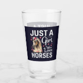 Gewoon meisje houdt van paarden glas (Achterkant)