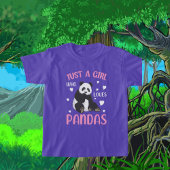 gewoon meisje houdt van pandas woordkunst t-shirt