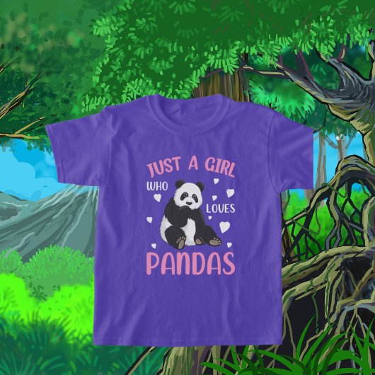 gewoon meisje houdt van pandas woordkunst t-shirt