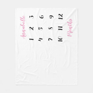 Gewoon meisje van 12 maanden, Milestone Fleece Deken