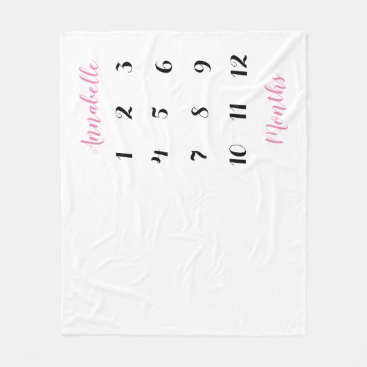 Gewoon meisje van 12 maanden, Milestone Fleece Deken (Voorkant)