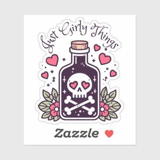 Gewoon meisjesachtige dingen giffles grappig Hallo Sticker (Vel)