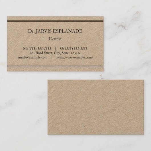 Gewoon, menselijk, medisch gespecialiseerd Visitek Visitekaartje (Voorkant / Achterkant)