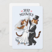 Gewoon Meowied Getrouwde Koppels Kat Grappige Brui Feestdagenkaart (Voorkant / Achterkant)