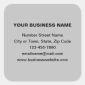 Gewoon merk op grijs vierkant sticker (Voorkant)