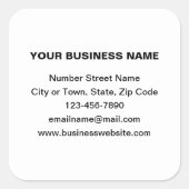 Gewoon merk op het witte plein vierkante sticker (Voorkant)