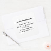 Gewoon merk op het witte plein vierkante sticker (Envelop)