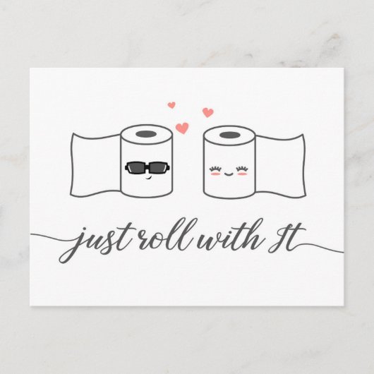 Gewoon met het uitgestelde huwelijk aankondigingskaart (Voorkant)