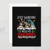 Gewoon met mijn Gnomies Gnomes Kerstmis. Kaart (Voorkant / Achterkant)