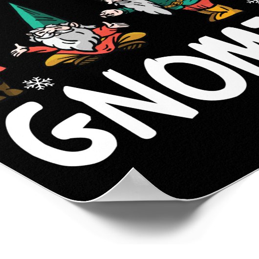 Gewoon met m'n Gnomen... grappige kerstgeweer. Poster (Hoek)