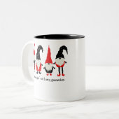 gewoon met m'n gnomen. tweekleurige koffiemok (Voorkant links)