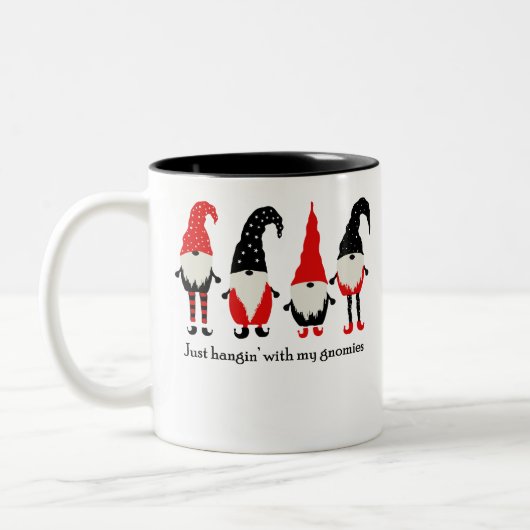 gewoon met m'n gnomen. tweekleurige koffiemok (Links)