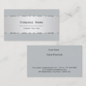 Gewoon metalen zilver design Roestvrij staal Visitekaartje (Voorkant / Achterkant)