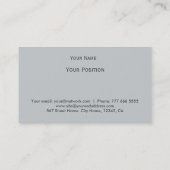 Gewoon metalen zilver design Roestvrij staal Visitekaartje (Achterkant)