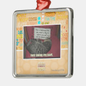 Gewoon mijn deel doen. metalen ornament (Links)