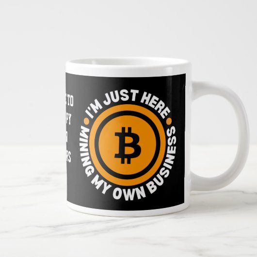 GEWOON MIJN EIGEN ZAKELIJKE LEUKE Bitcoin MINEN Grote Koffiekop (Rechts)