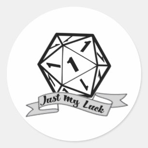 Gewoon mijn geluk d20 sticker