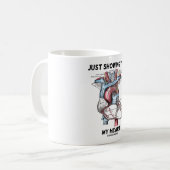 Gewoon mijn hart tonen (anatomisch hart) koffiemok (Voorkant links)