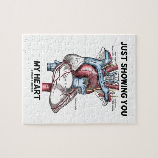 Gewoon mijn hart tonen (anatomisch hart) legpuzzel (Horizontaal)