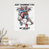 Gewoon mijn hart tonen (hartanatomie) poster (Keuken)