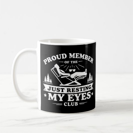 Gewoon Mijn Ogen Rusten Grappig Cadeau Voor Vader Koffiemok (Links)