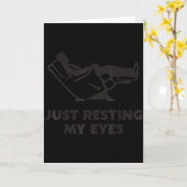 Gewoon mijn ogen rusten, Grappige stoel, Grappige  Kaart (Gele Bloem)