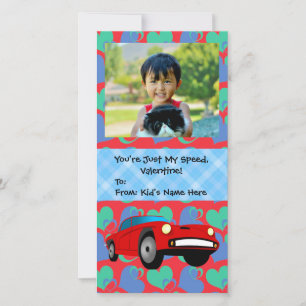 Gewoon mijn snelheid, race auto jongens Kinder Val Feestdagenkaart