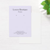 Gewoon minimaal bleek lila juwelenoorscherm visitekaartje (Bureau)