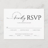 Gewoon minimaal bruiloft RSVP Briefkaart (Voorkant)