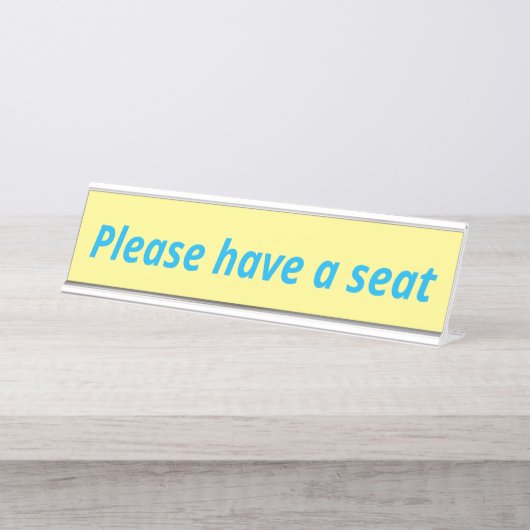 Gewoon, minimaal en eenvoudig "Plaats een stoel al Bureau Naambordje (Voorkant)