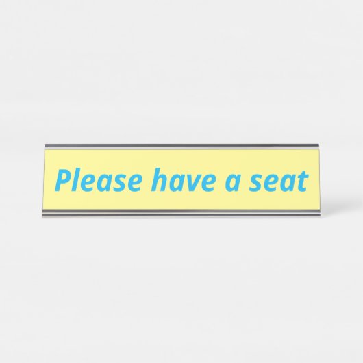 Gewoon, minimaal en eenvoudig "Plaats een stoel al Bureau Naambordje (Voorkant)