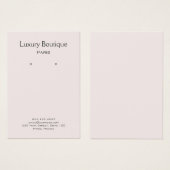 Gewoon minimaal lichtroze juwelen oorscherm visitekaartje (Voorkant /achterkant)