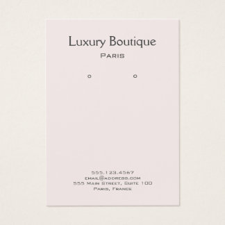 Gewoon minimaal lichtroze juwelen oorscherm visitekaartje