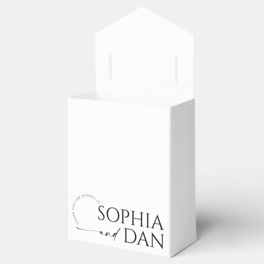 Gewoon minimale bruiloft bedankdoosjes (Geopend)