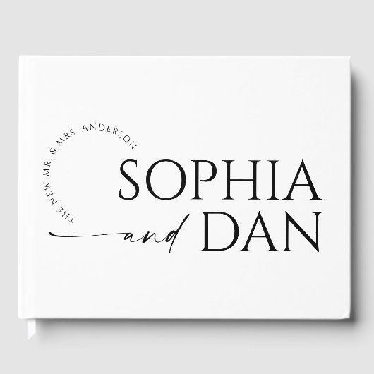 Gewoon minimale bruiloft gastenboek (Voorkant)